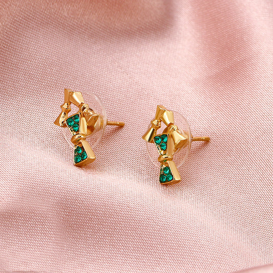 Ins Style Korean Simple Bow Earrings-Jewearrings