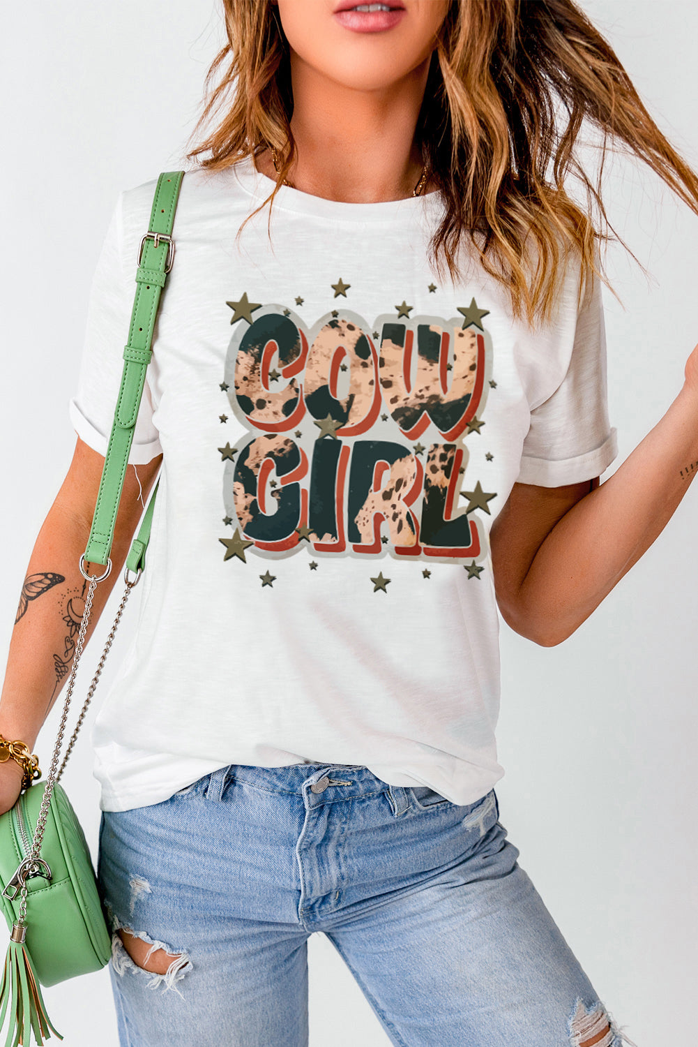 COWGIRL Graphic Tee Shirt-Jewearrings