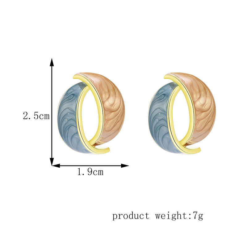 Simple Forest Gold Earrings With Diamonds-Jewearrings