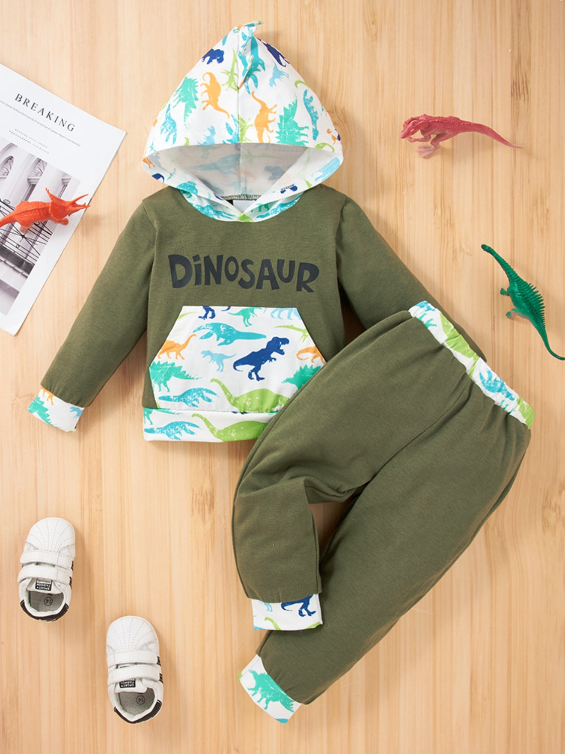 DINOSAUR Hoodie and Pants Set-Jewearrings