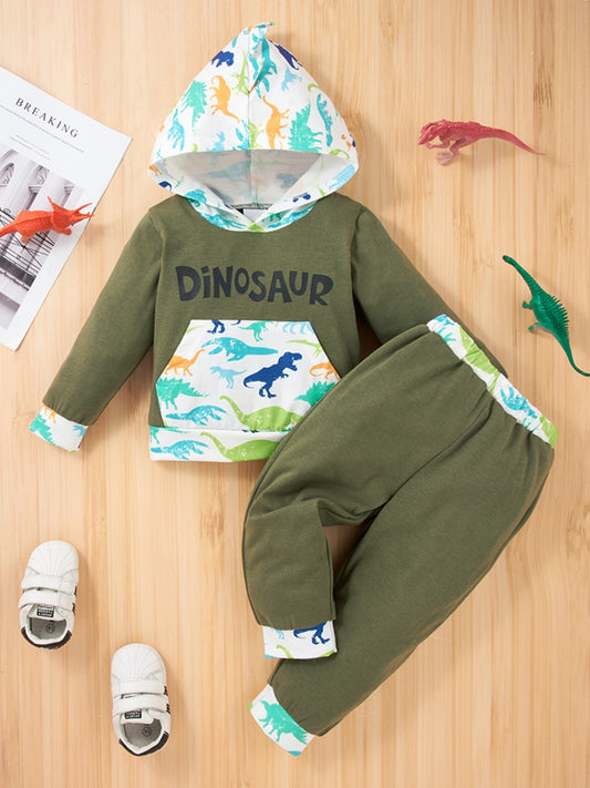 DINOSAUR Hoodie and Pants Set-Jewearrings