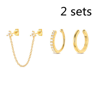 Earrings Ear Clips Bone Clip Set 4-piece Combination-Jewearrings