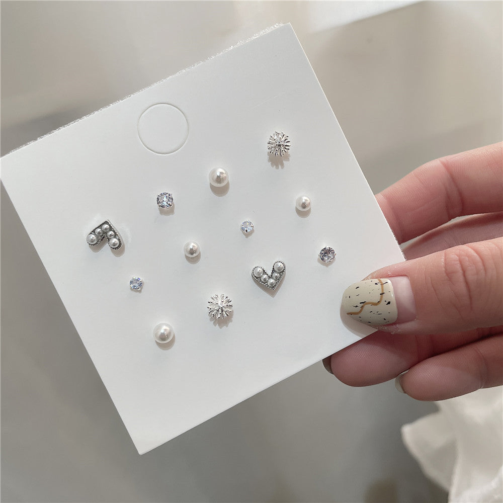 Women's Cute Sweet Sterling Silver Needle Stud Earrings-Jewearrings