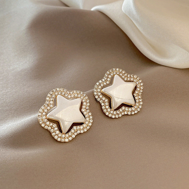 S925 Silver Needle Design Sense French Pearl Earrings Women-Jewearrings