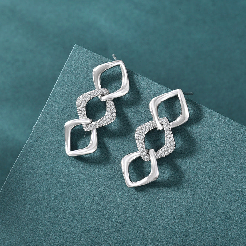 Hanyi Cross-border Wholesale Sterling Silver Stud Earrings-Jewearrings