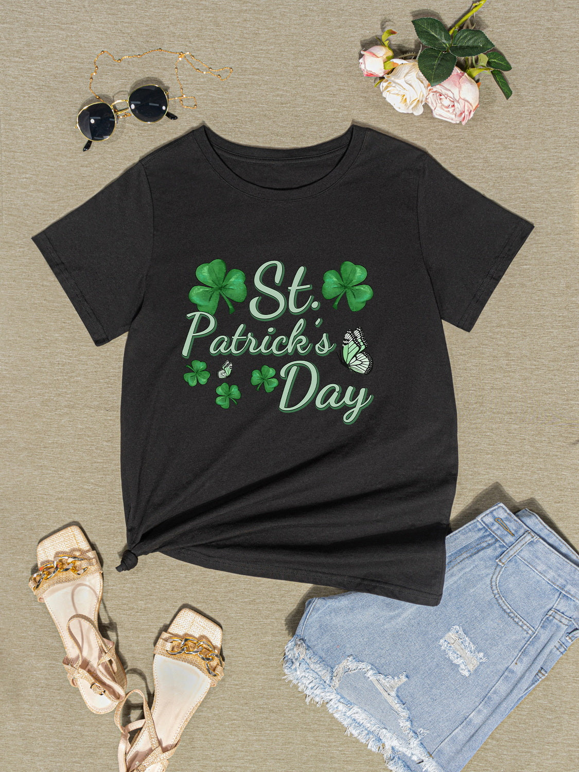 ST. PATRICK'S DAY Round Neck T-Shirt-Jewearrings