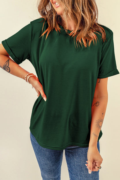 Round Neck Short Sleeve T-Shirt-Jewearrings