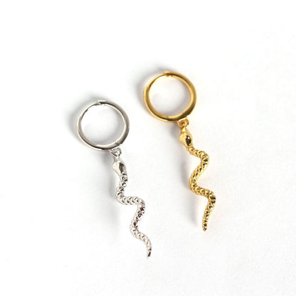 Sterling silver snake-shaped animal all-match earrings-Jewearrings