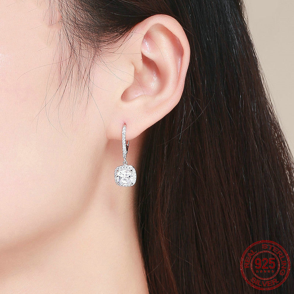 Women's Fashion Personality Long White Gold Plated Earrings-Jewearrings