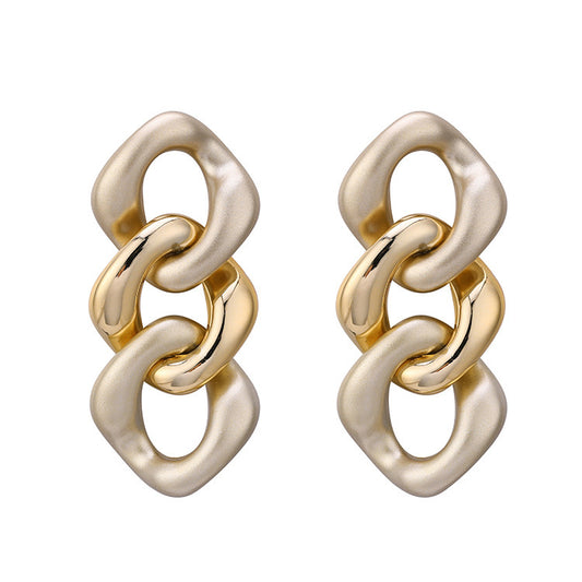 Women's Exaggerated Personality Gold Earrings-Jewearrings