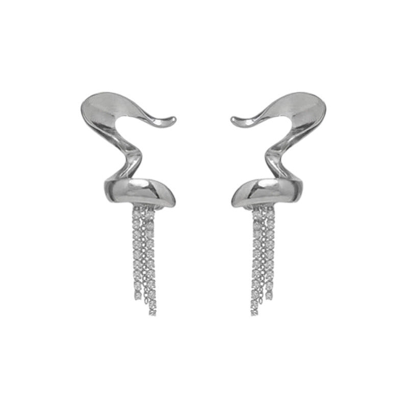 Qiao Jiu No Pierced Earrings Tassel Painless Ear Clip-Jewearrings