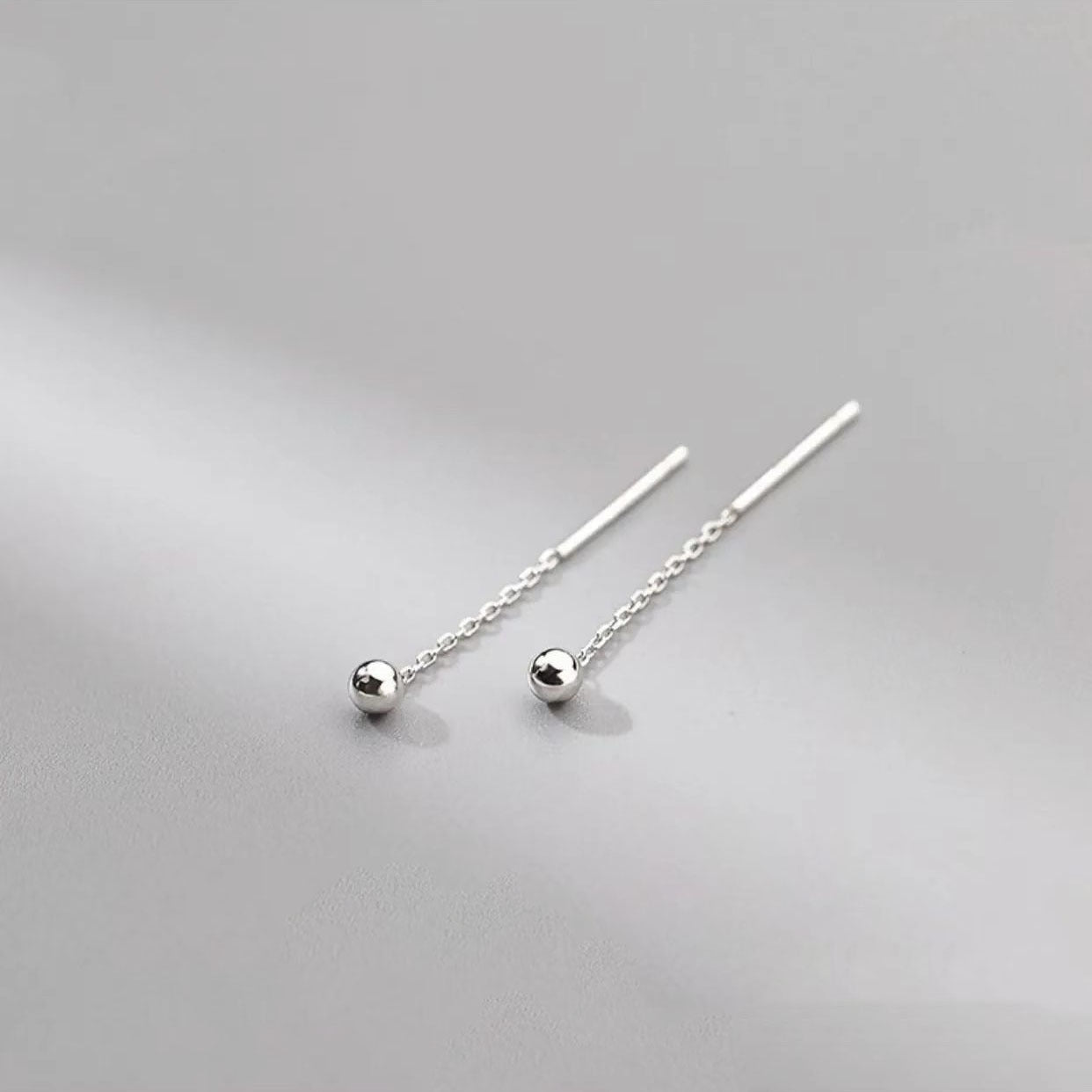 Bead Earrings Women's Niche Design Temperament S925 Silver-Jewearrings