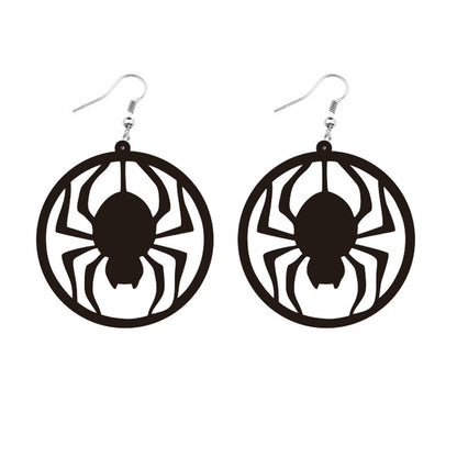 Round Acrylic Halloween Earrings-Jewearrings