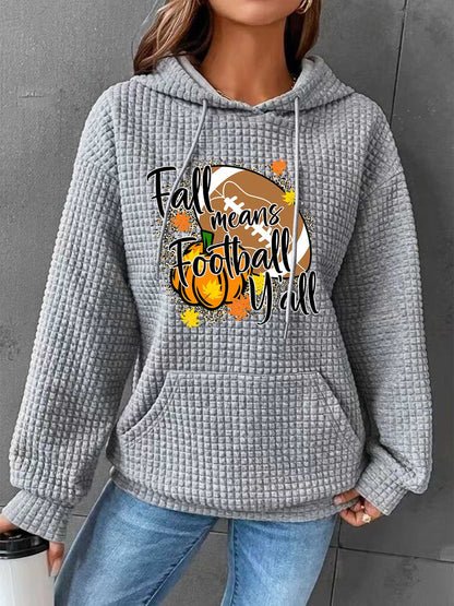 FALL MEANS FOOTBALL Y'ALL Graphic Hoodie-Jewearrings