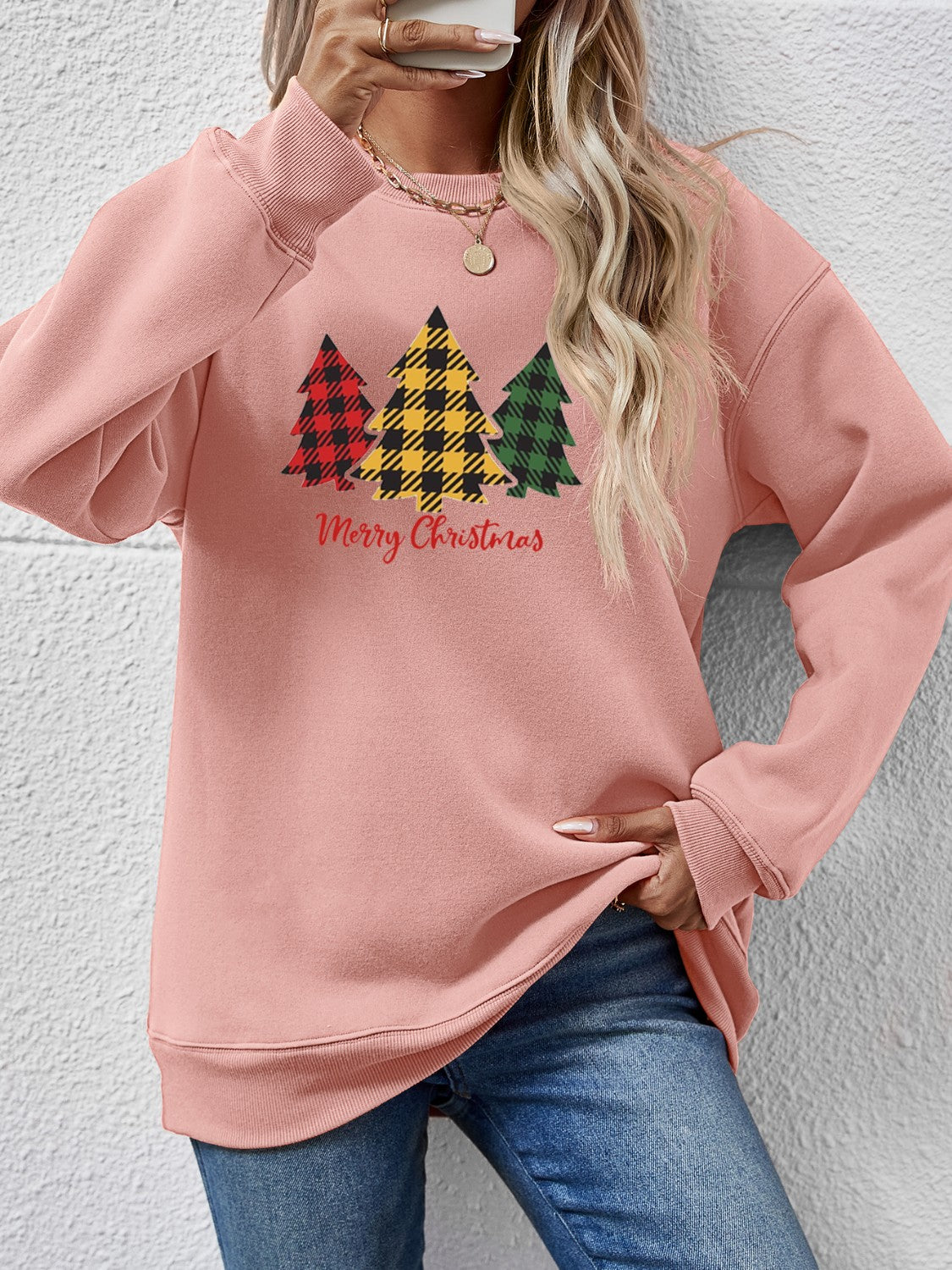 MERRY CHRISTMAS Dropped Shoulder Sweatshirt-Jewearrings