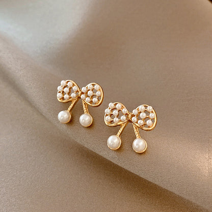 S925 Silver Needle Design Sense French Pearl Earrings Women-Jewearrings