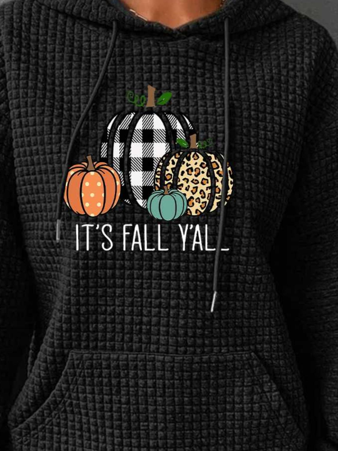 IT'S FALL YALL Full Size Graphic Hoodie-Jewearrings