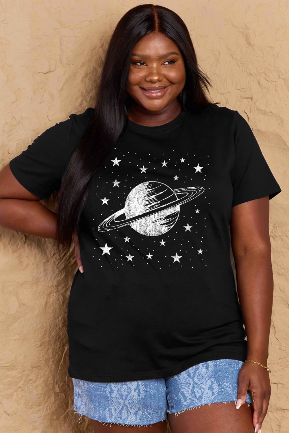 Simply Love Full Size Planet Graphic Cotton T-Shirt-Jewearrings