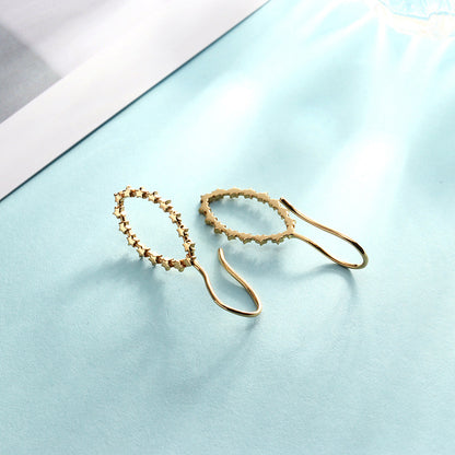 Women's All Match Gold Plated Sterling Silver Earrings-Jewearrings