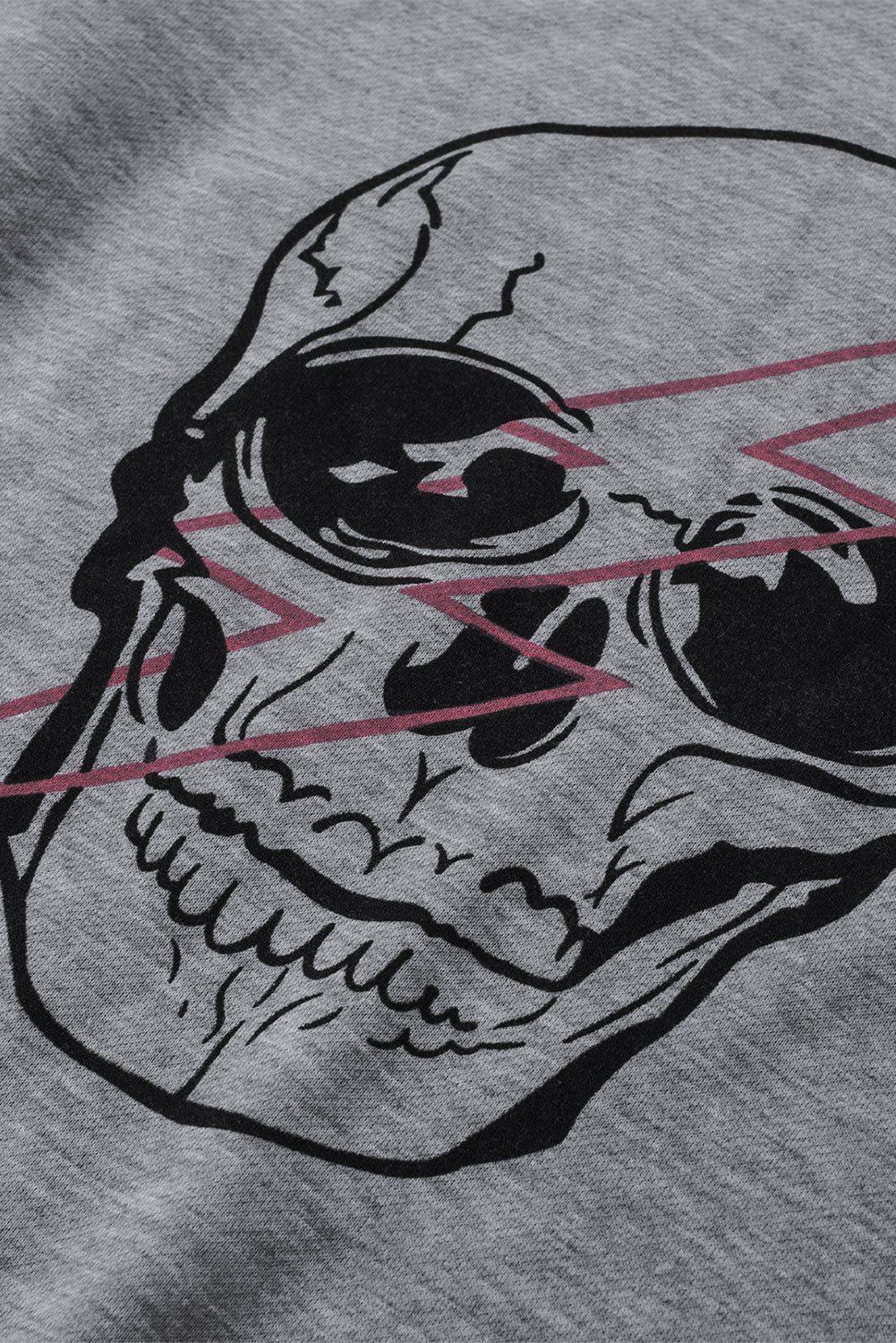 Halloween Skull and Lightning Graphic Tee-Jewearrings