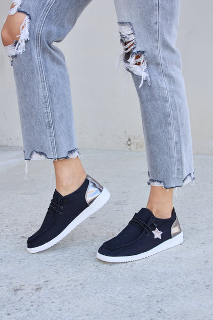 Forever Link Star Lace-Up Flat Sneakers-Jewearrings