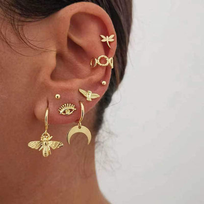 Insect Hoop Earrings Jewelry-Jewearrings