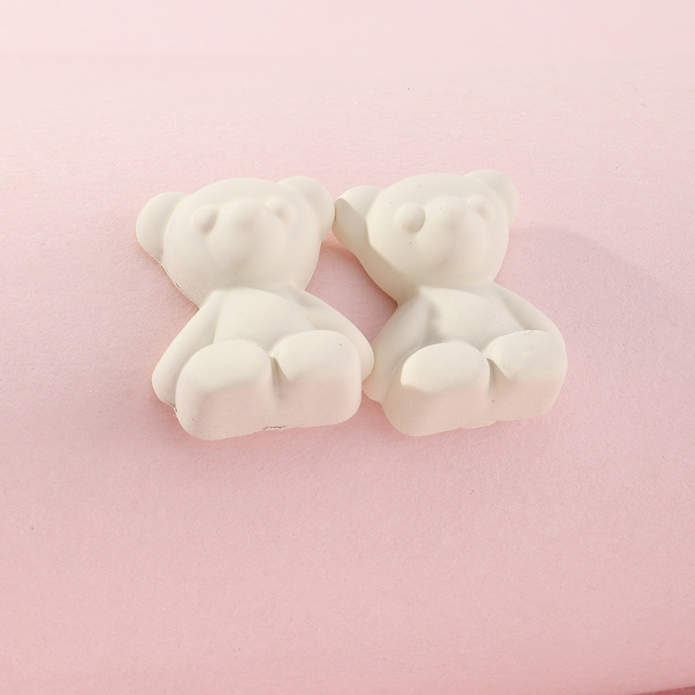 New Ins Sweet And Cool Style Teddy Bear Stud Earrings-Jewearrings