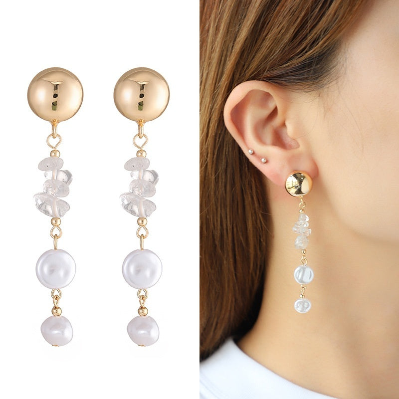 Women's Graceful And Fashionable Pearl Earrings-Jewearrings