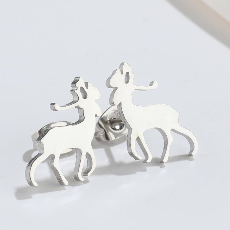 Cute Elf Animal Stud Earrings For Women Ins Style Personalized Earclip-Jewearrings