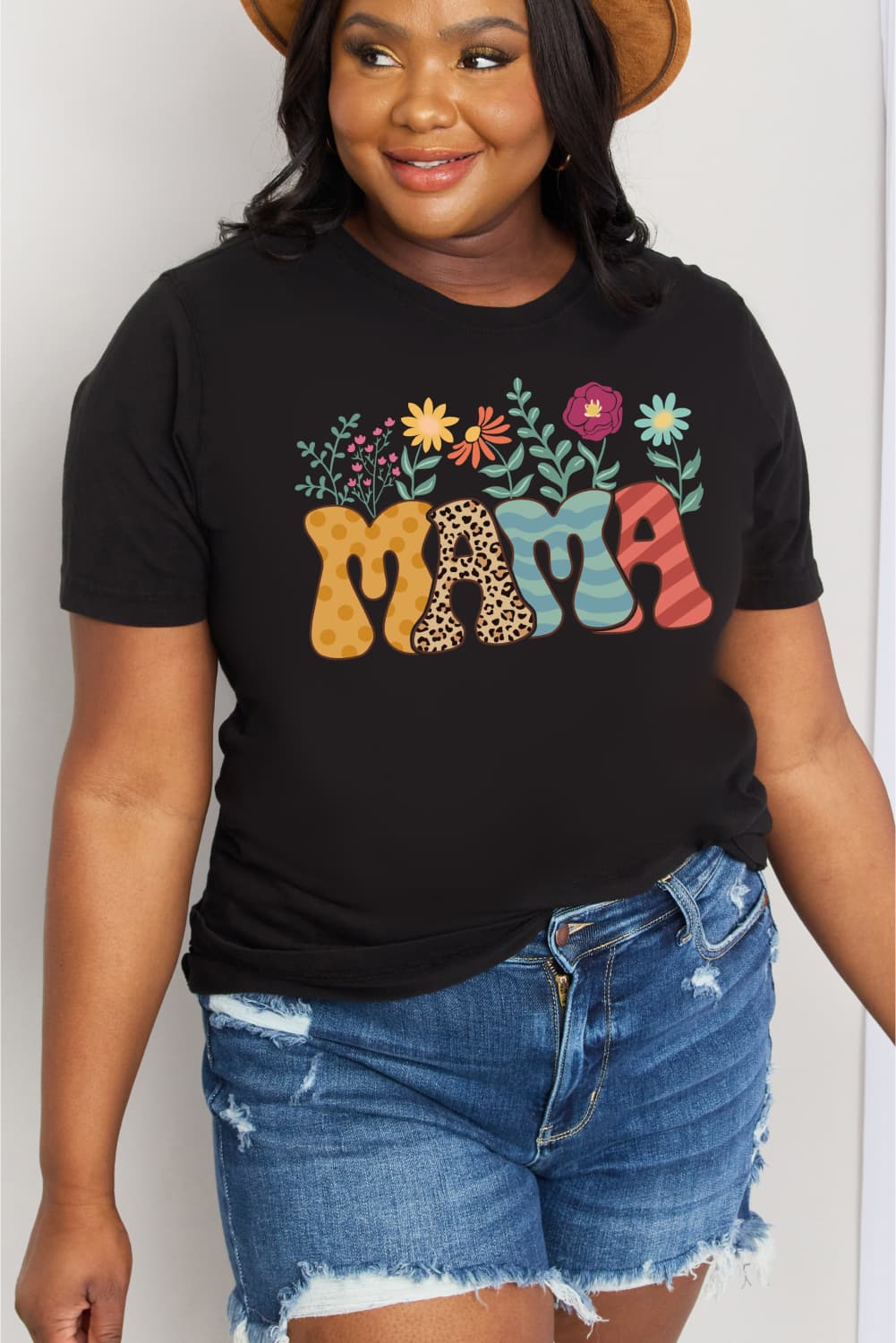 Simply Love Full Size MAMA Graphic Cotton Tee-Jewearrings