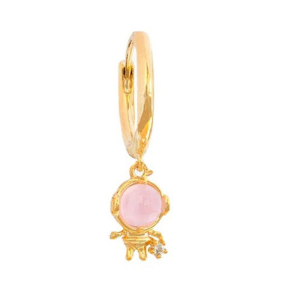 Zirconium Plated 18K Gold Color Preserving Pendant Earrings-Jewearrings