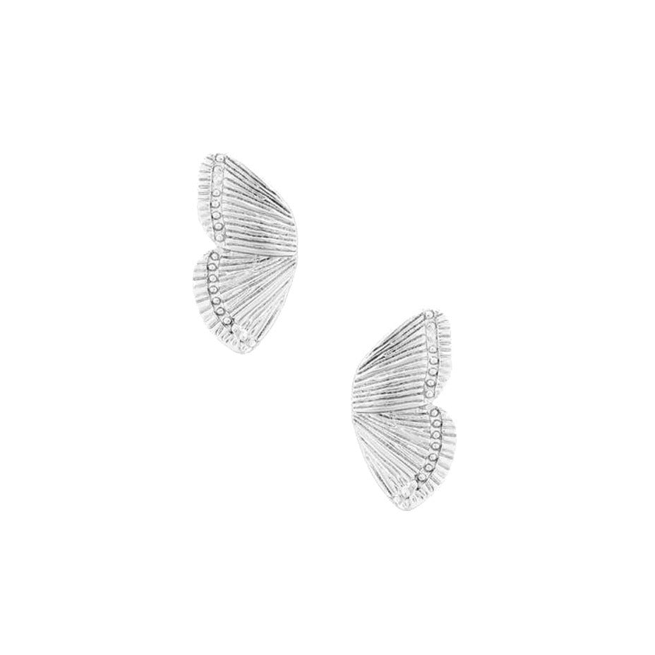 Stud Earrings Butterfly Wings Simple Half Wing-Jewearrings