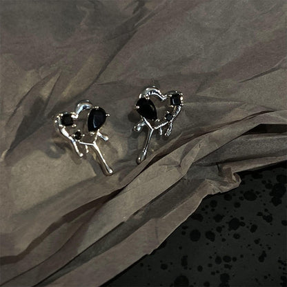 Melting Love Stud Earrings Niche Design Sense Of Advanced-Jewearrings