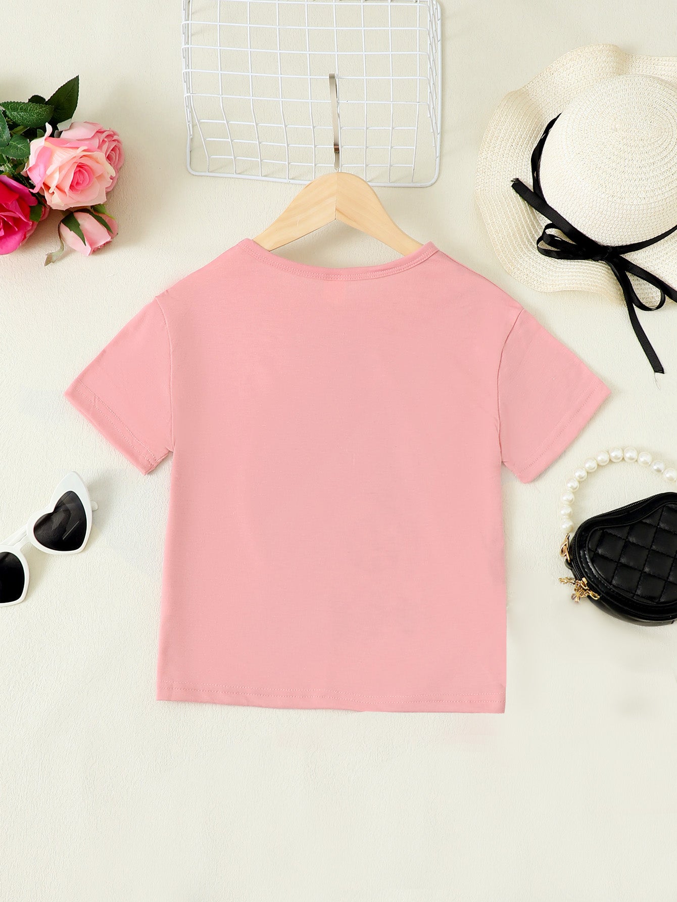 Graphic Round Neck Short Sleeve Tee-Jewearrings