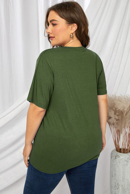 Plus Size Lip Graphic Tee Shirt-Jewearrings