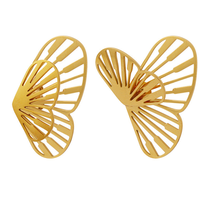 Women's Niche Design Gold Plated Earrings-Jewearrings