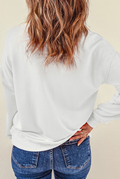 LOVE Embroidered Round Neck Dropped Shoulder Sweatshirt-Jewearrings