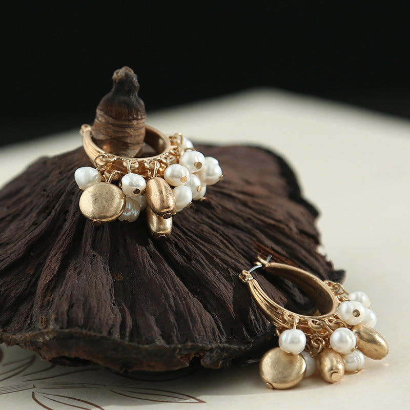 New Pearl Earrings Round Boho Wholesale-Jewearrings