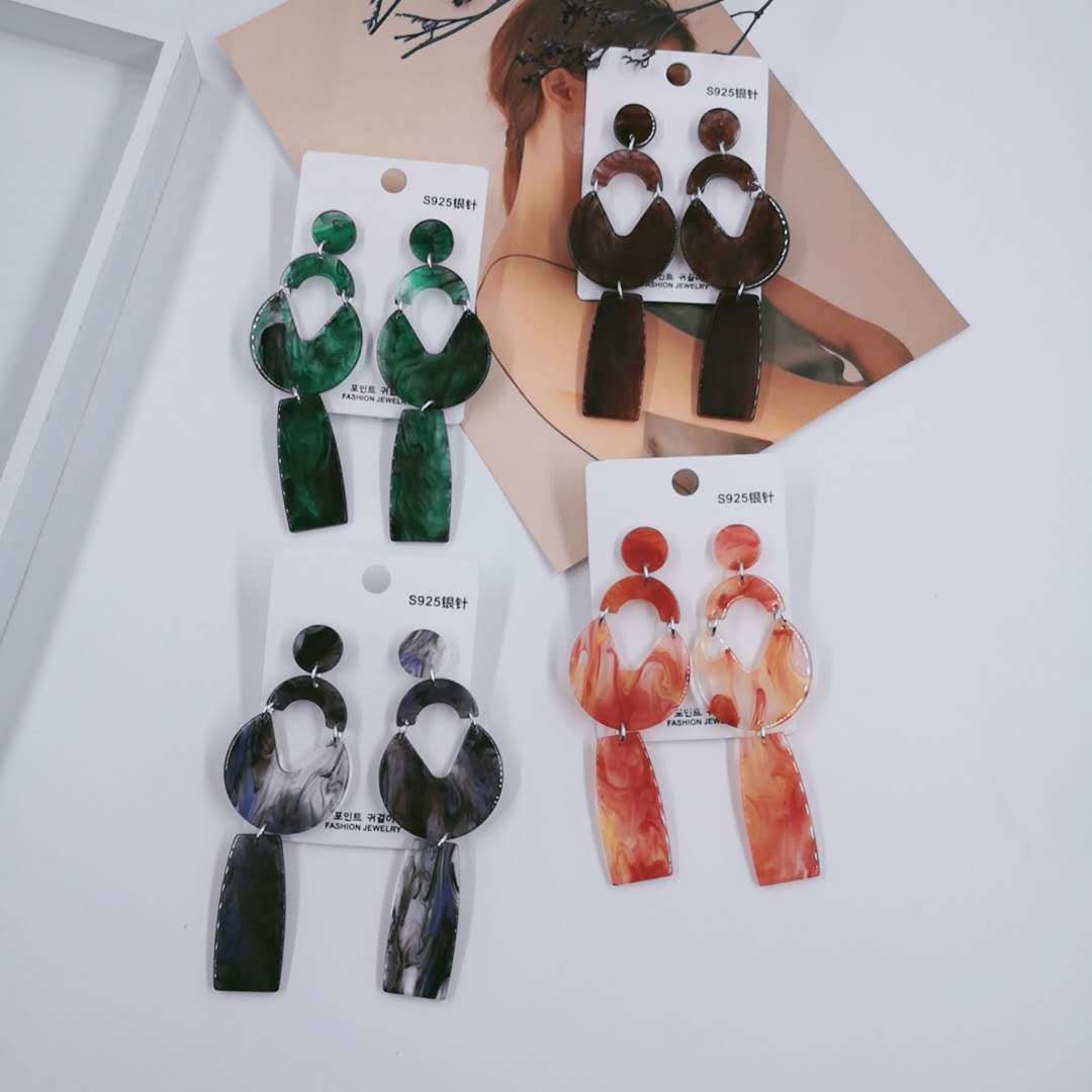 Vintage Fashion Acetate Acrylic Earrings-Jewearrings