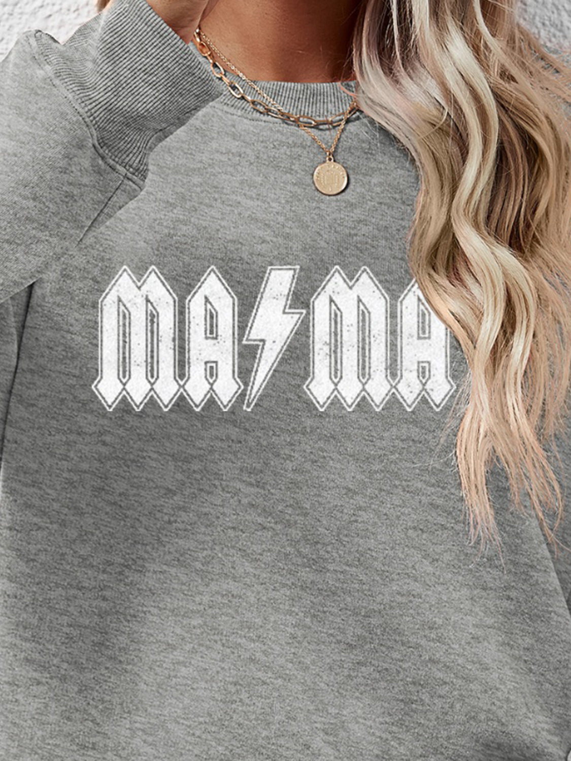 Letter Graphic Dropped Shoulder Sweatshirt-Jewearrings