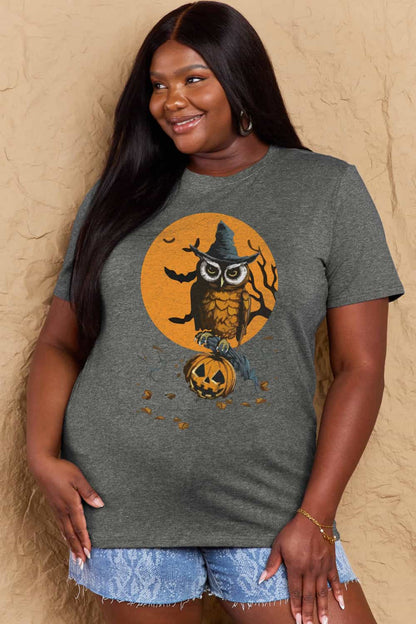 Simply Love Full Size Holloween Theme Graphic Cotton T-Shirt-Jewearrings