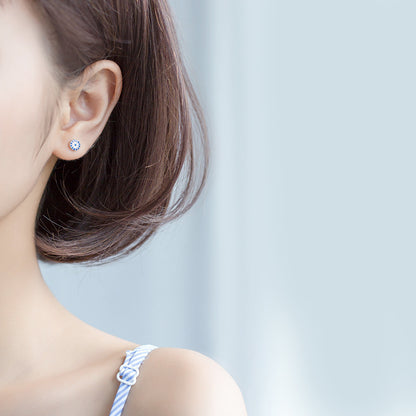 S925 Silver Needle Stud Earrings Women's Cute Fashion-Jewearrings