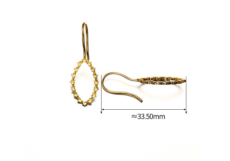 Women's All Match Gold Plated Sterling Silver Earrings-Jewearrings