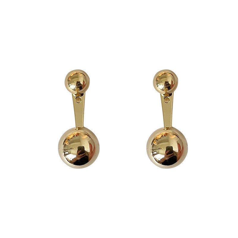 Retro Metal Ball Stud Earrings Women's All-match-Jewearrings