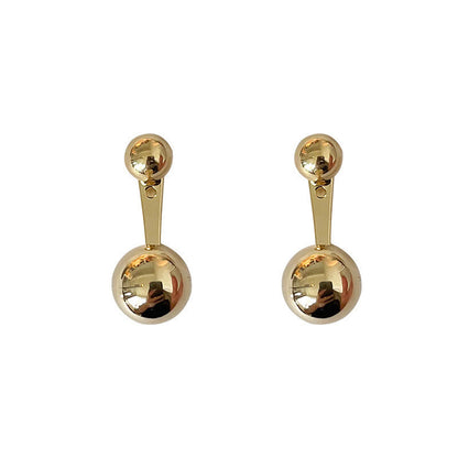 Retro Metal Ball Stud Earrings Women's All-match-Jewearrings