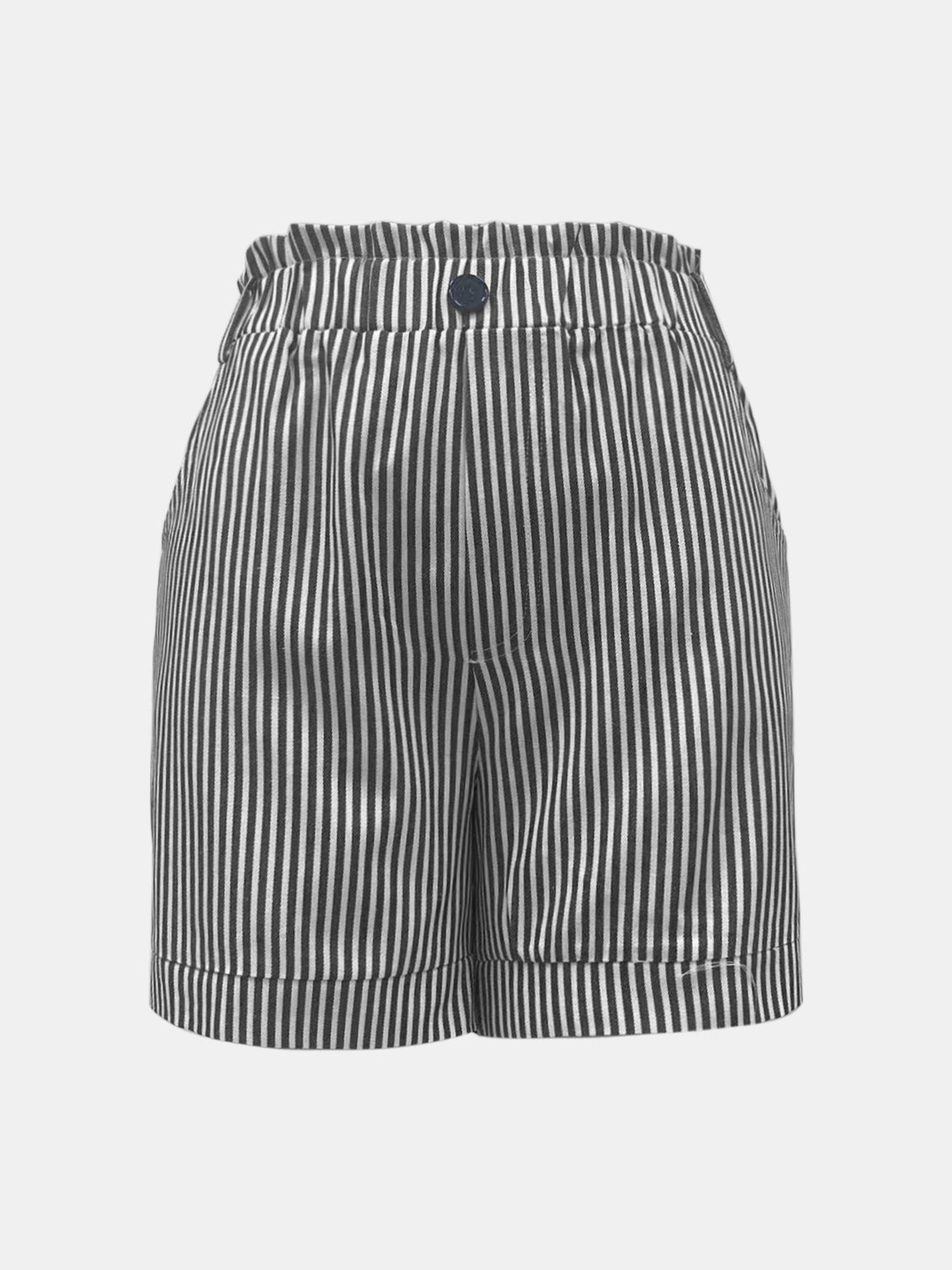 Full Size High Waist Striped Shorts-Jewearrings