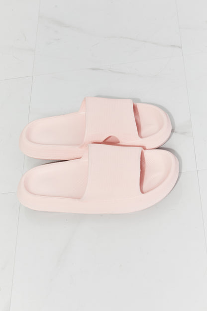 MMShoes Arms Around Me Open Toe Slide in Pink-Jewearrings