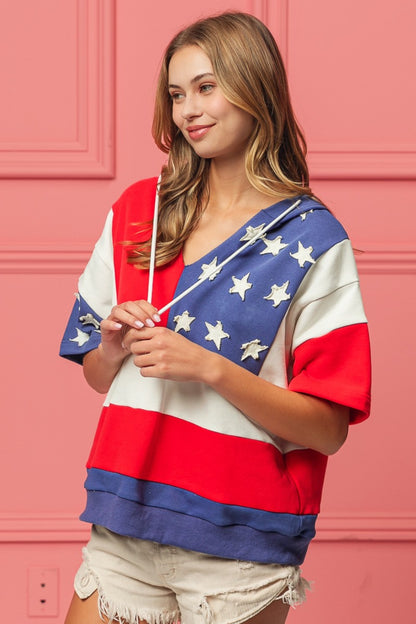 BiBi American Flag Theme Hoodie-Jewearrings