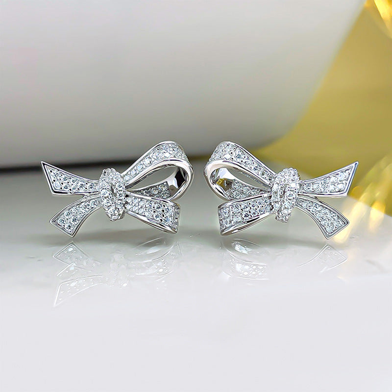 Bow Earrings Niche Design Fashion Personality Ear Stud-Jewearrings