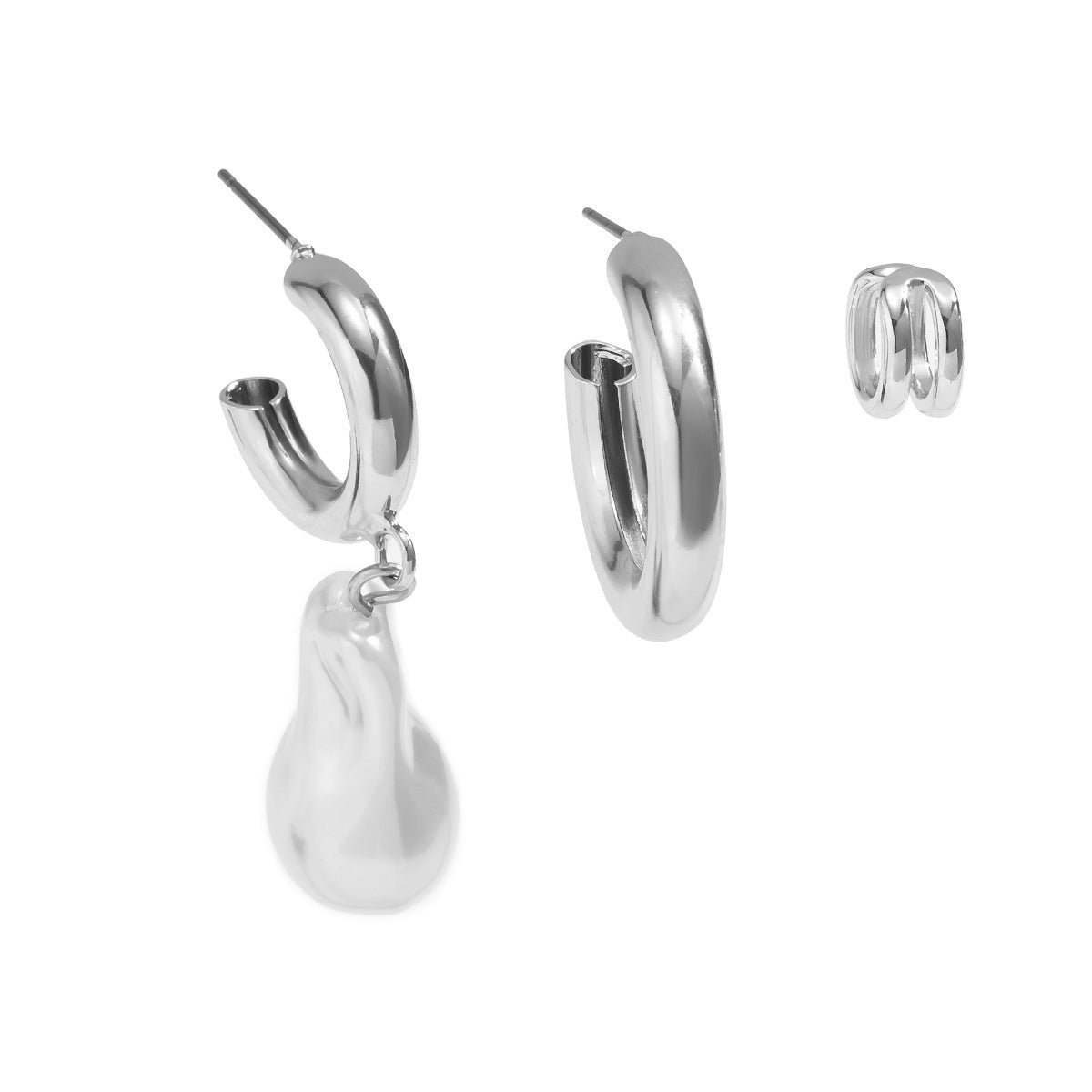 Retro Shaped Water Drop Pearl Earrings Simple-Jewearrings